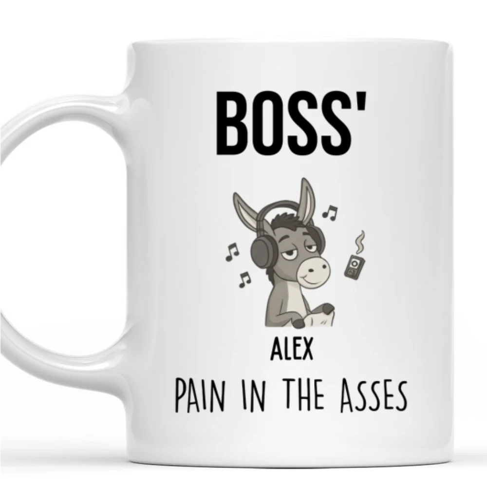 Funny Donkey Office Team - Personalized Custom Coffee Mug - Image 7