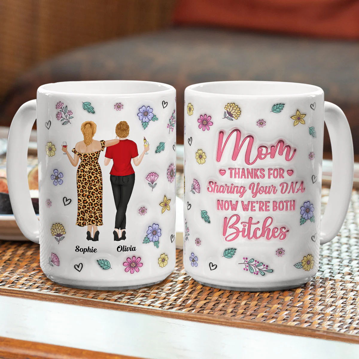 Funny For Mom - Personalized Custom 3D Inflated Effect Mug - Image 5