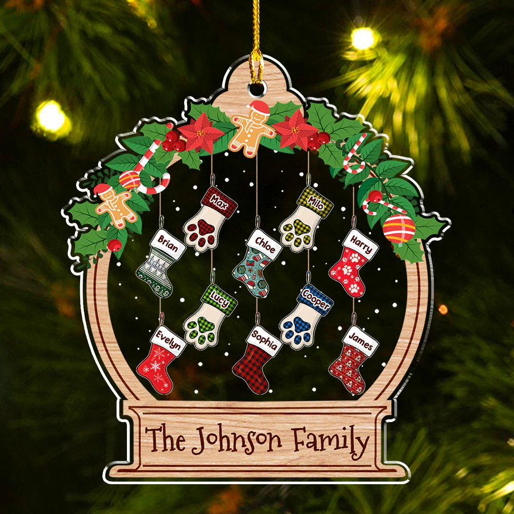 Funny Stockings - Personalized Custom Acrylic Ornament - Image 4