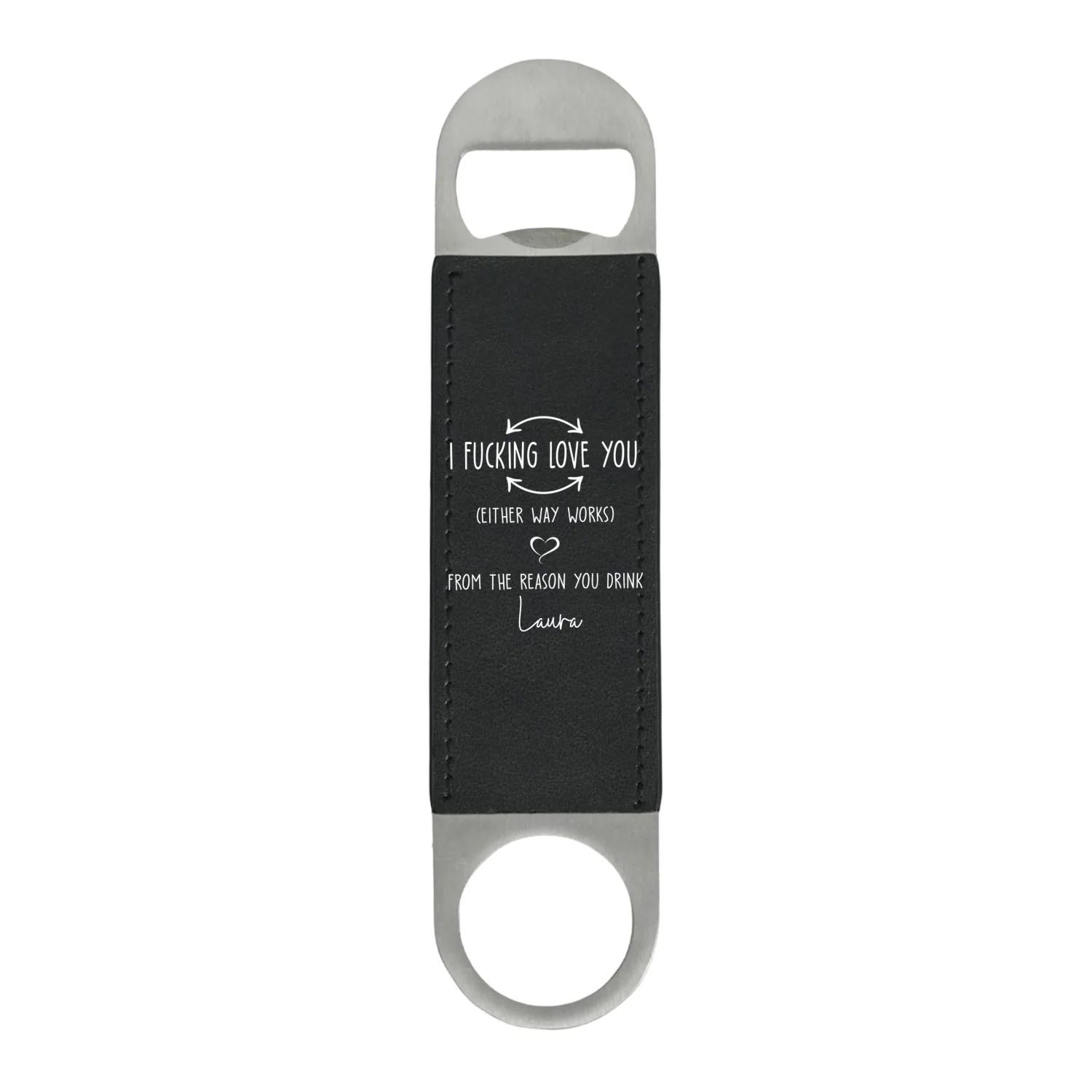 Fxking Love You - Personalized Custom Leather Bottle Opener - Image 8