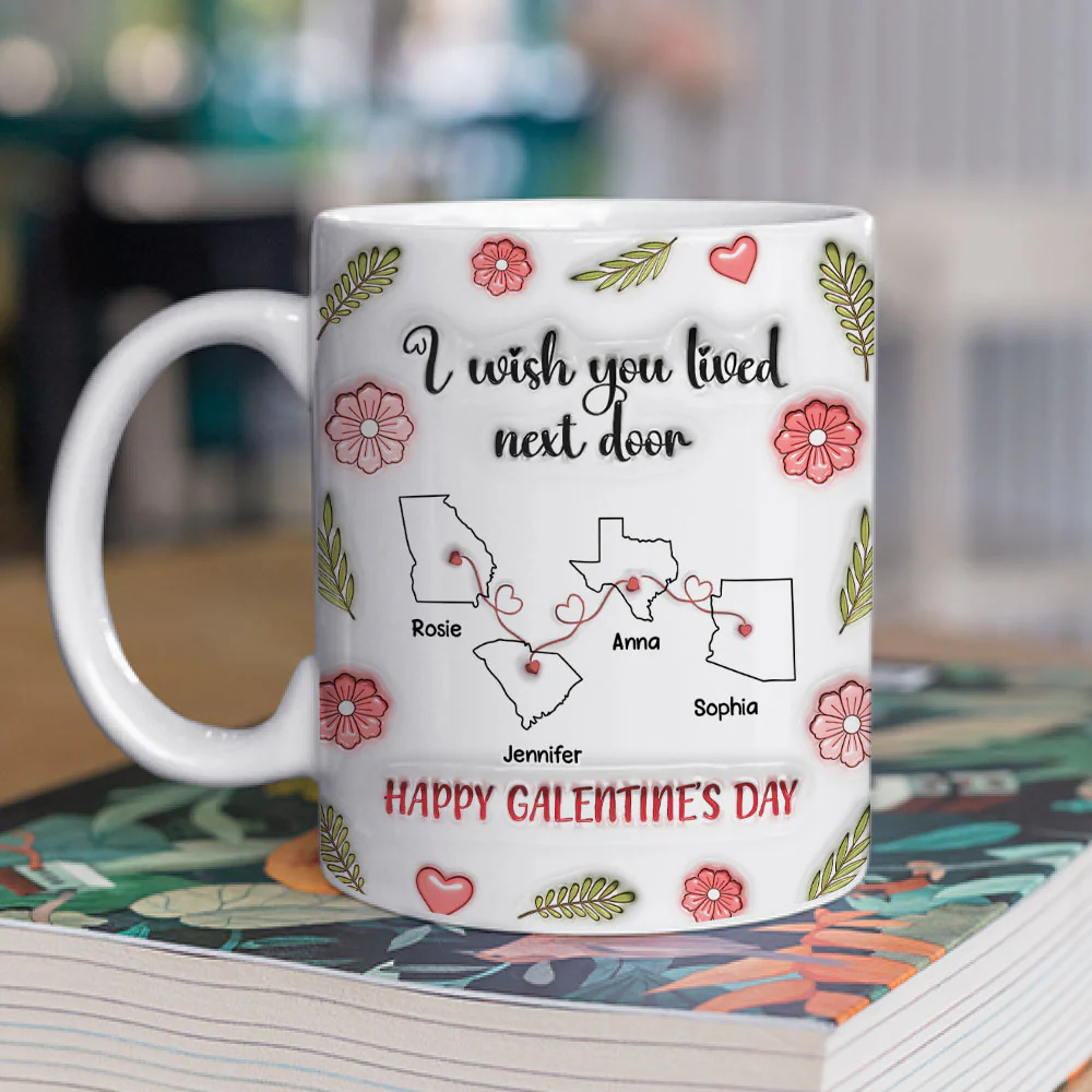 Galentine Club - Personalized Custom 3D Inflated Effect Mug - Image 4
