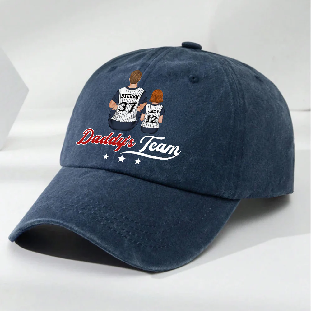 Game Day, Every Day - Personalized Custom Vintage Washed Denim Cap - Image 3