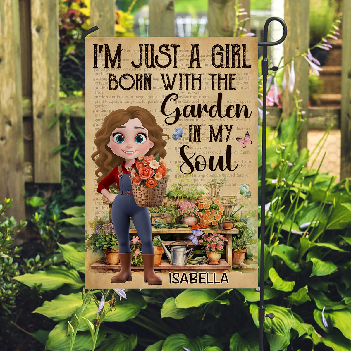 Garden In My Soul - Personalized Custom Flag - Image 2