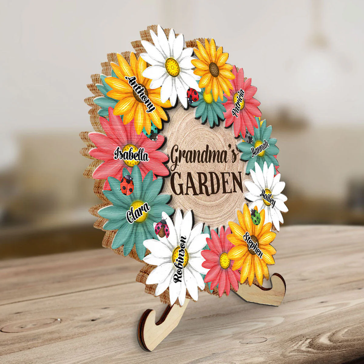Garden Of Grandma - Personalized Wooden Plaque - Image 3