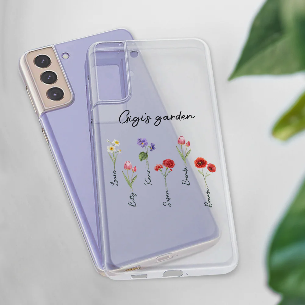 Garden Of Grandma With Birth Month Flowers - Personalized Custom Phone Case - Image 28