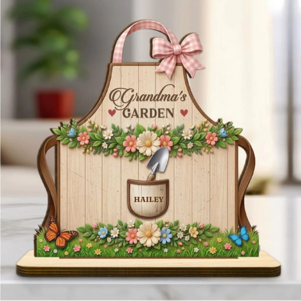 Garden Of Love - Personalized Custom 2-Layer Wood Plaque With Flat Base - Image 6