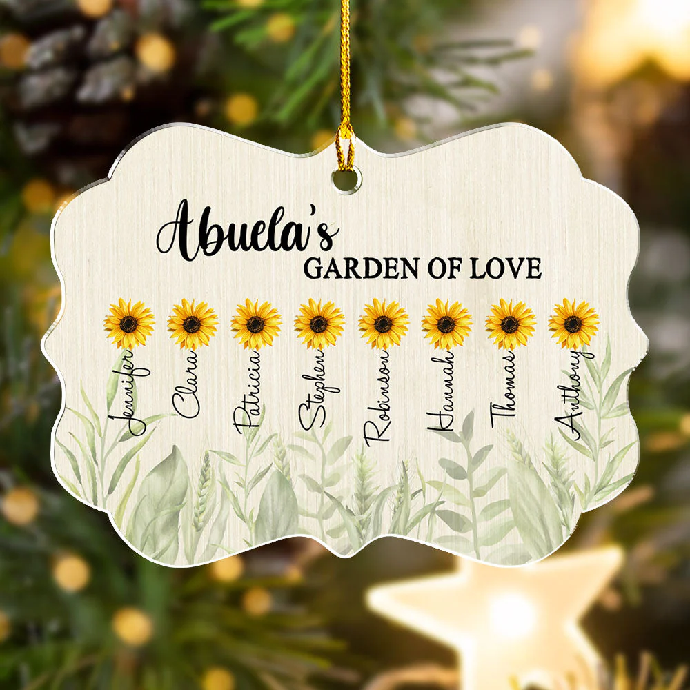 Garden Of Love - Personalized Custom Acrylic Ornament - Image 4