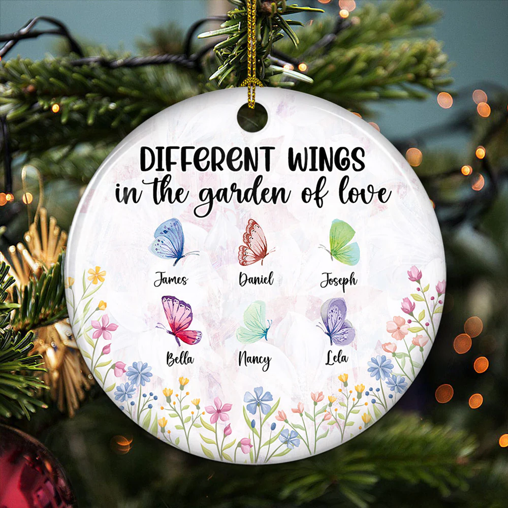 Garden Of Love - Personalized Custom Ceramic Ornament - Image 4