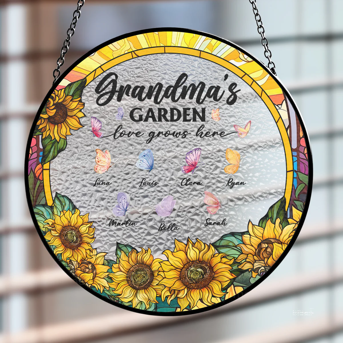 Garden Of Love - Personalized Custom Window Hanging Suncatcher - Image 2