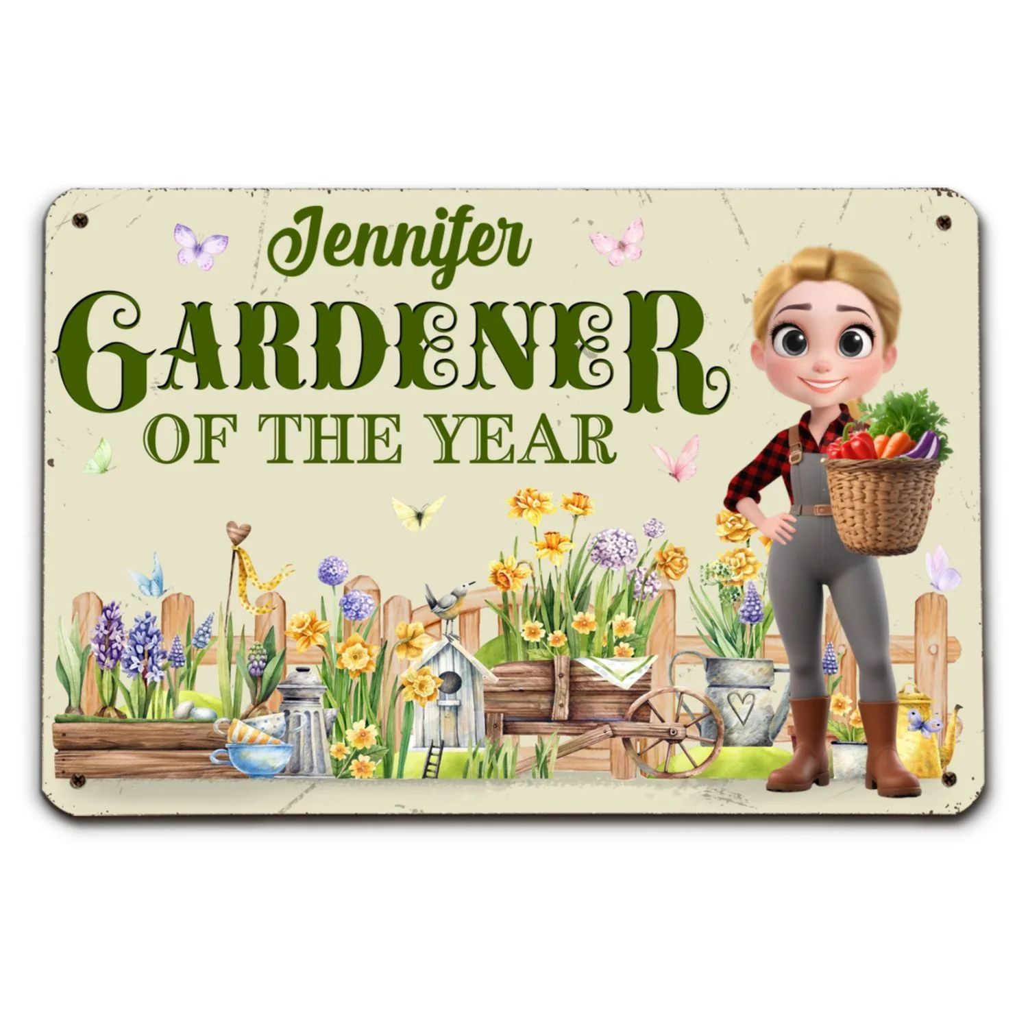 Gardener Of The Year - Personalized Custom Metal Sign - Image 7