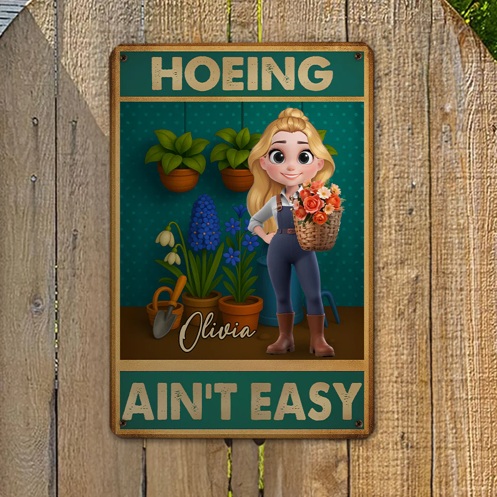 Gardening Work Is Very Hard - Personalized Custom Metal Sign - Image 3