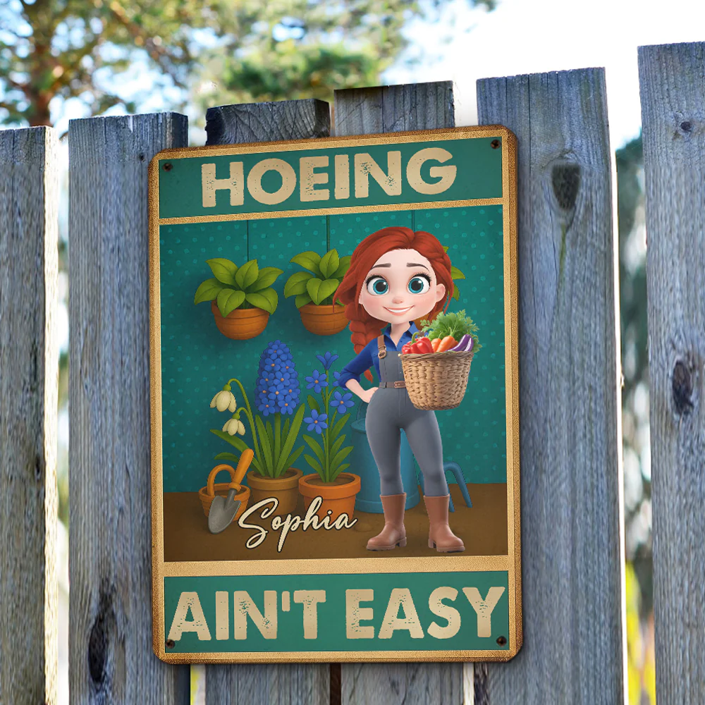 Gardening Work Is Very Hard - Personalized Custom Metal Sign - Image 4
