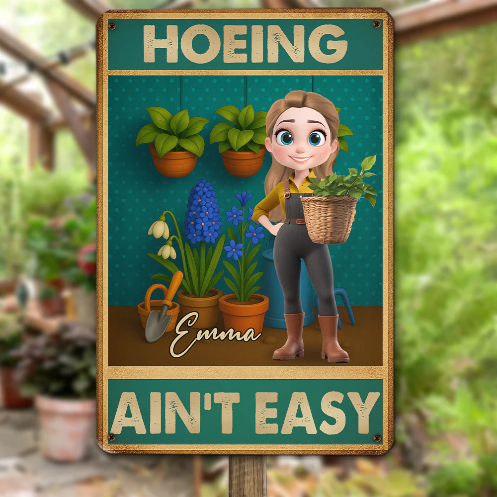 Gardening Work Is Very Hard - Personalized Custom Metal Sign - Image 5