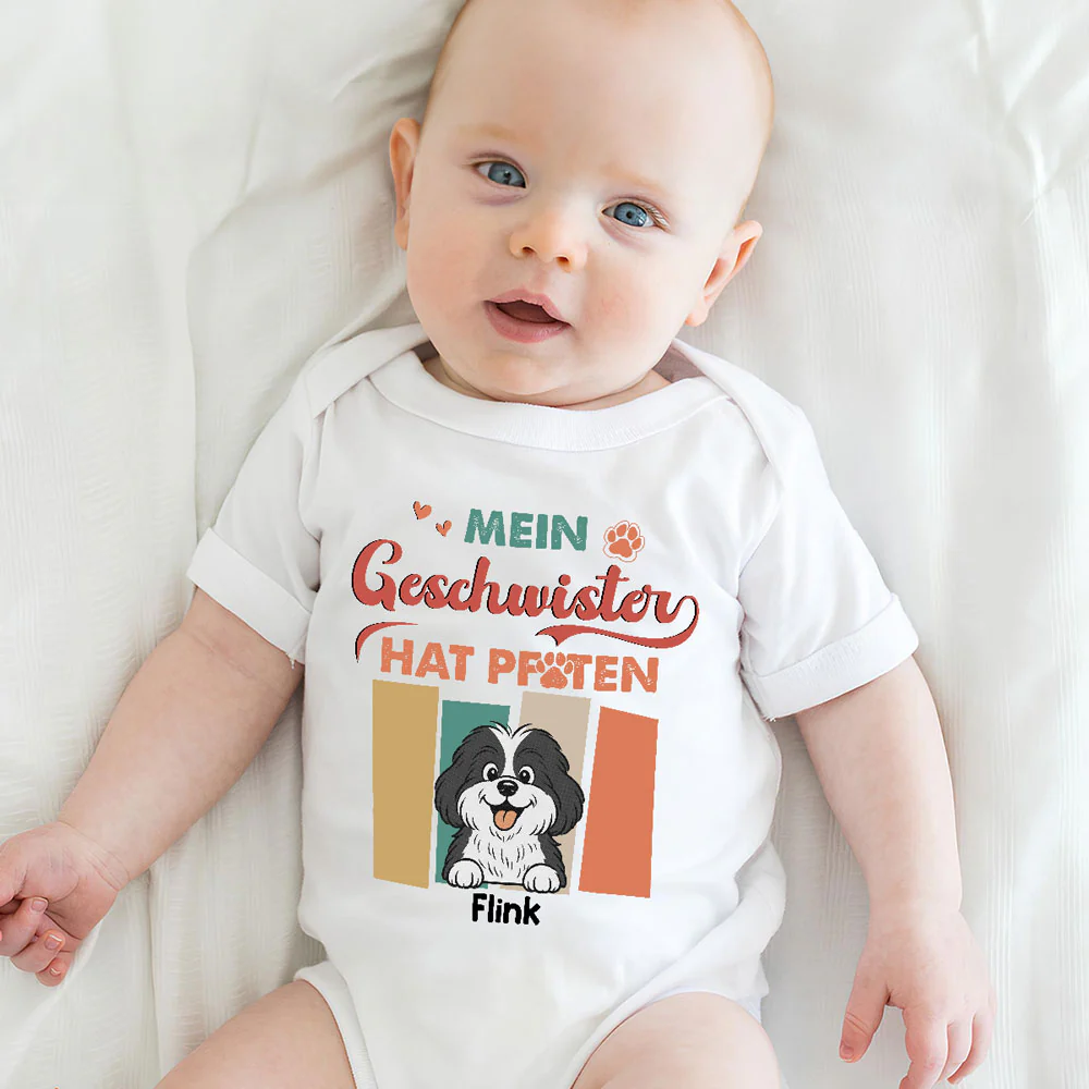 Geschwister Mit Pfoten - Personalisierter Baby-Body - Image 4