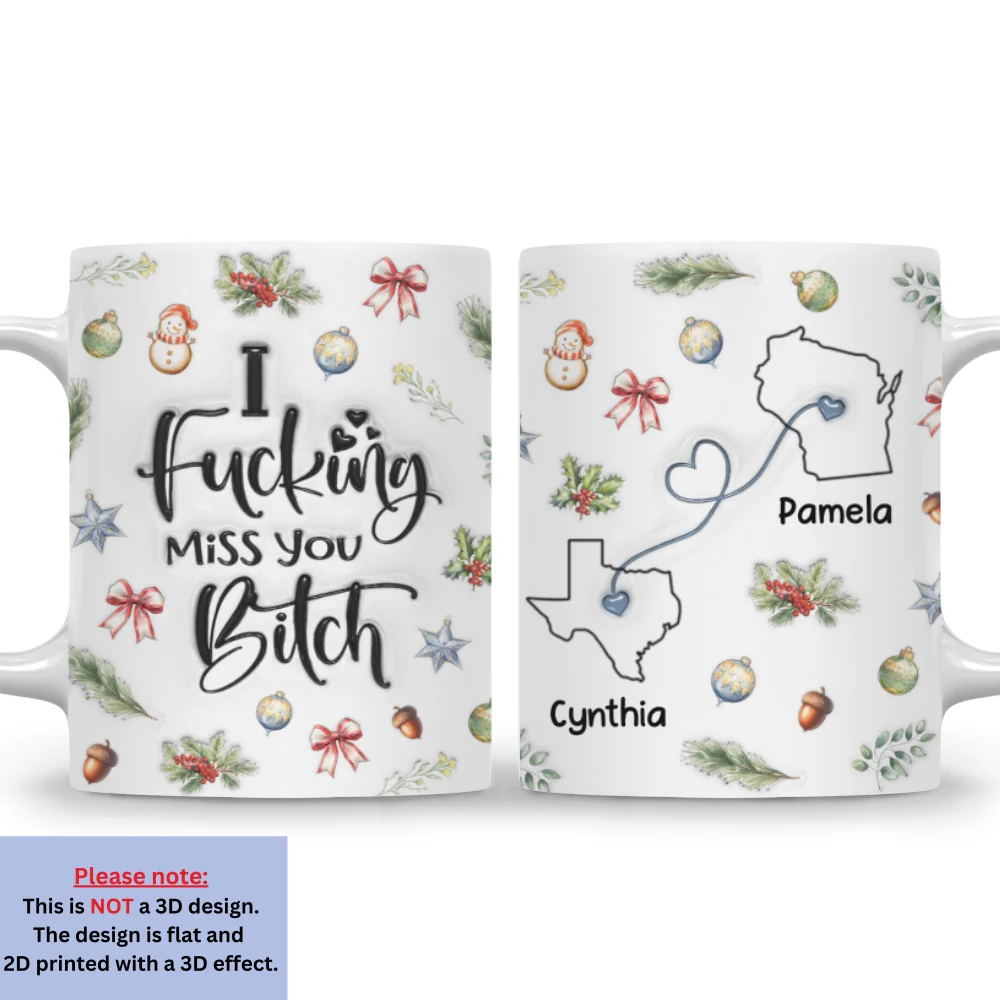 Get Back Here I Miss You - Personalized Custom 3D Inflated Effect Mug - Image 6