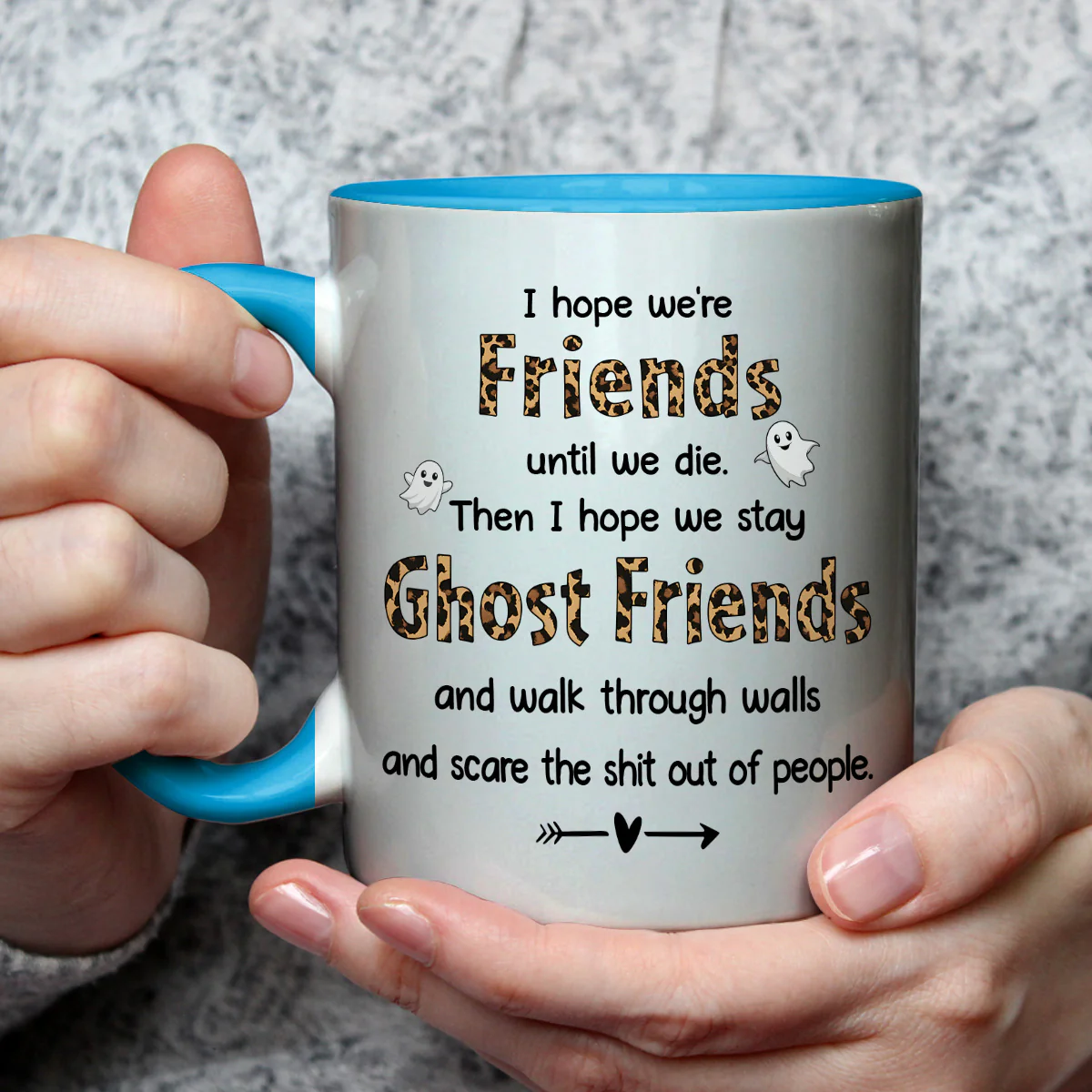 Ghost Friend - Personalized Custom Accent Mug - Image 3