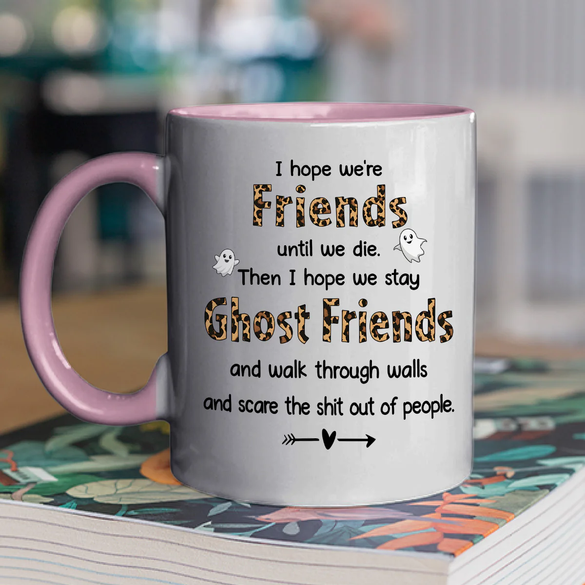 Ghost Friend - Personalized Custom Accent Mug - Image 4