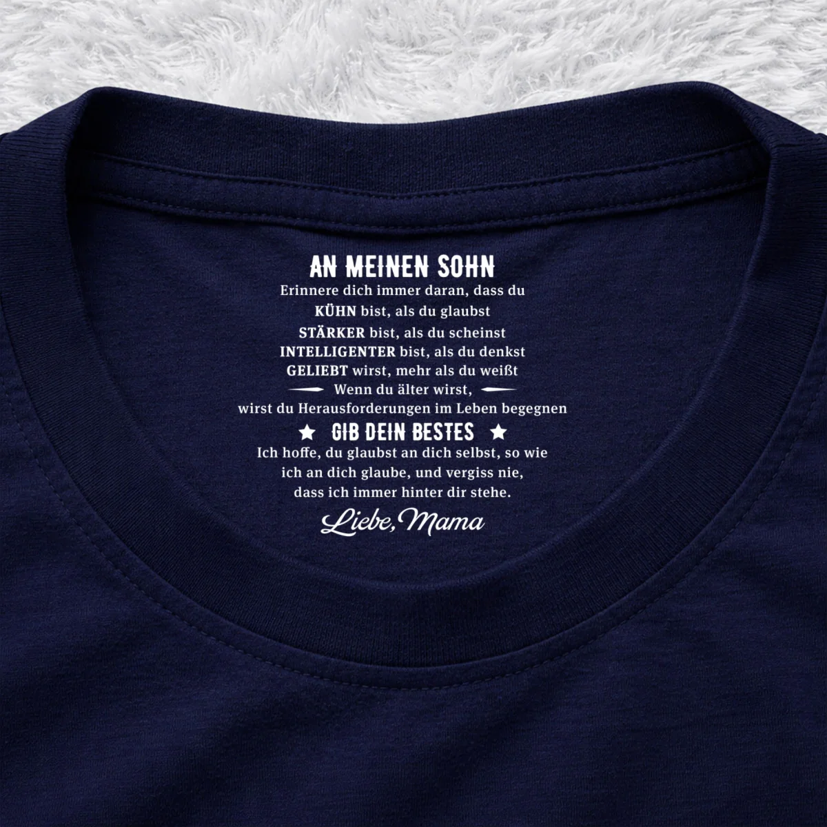 Gib Dein Bestes - Personalisiertes T-Shirt mit Innenhalsdruck - Image 10