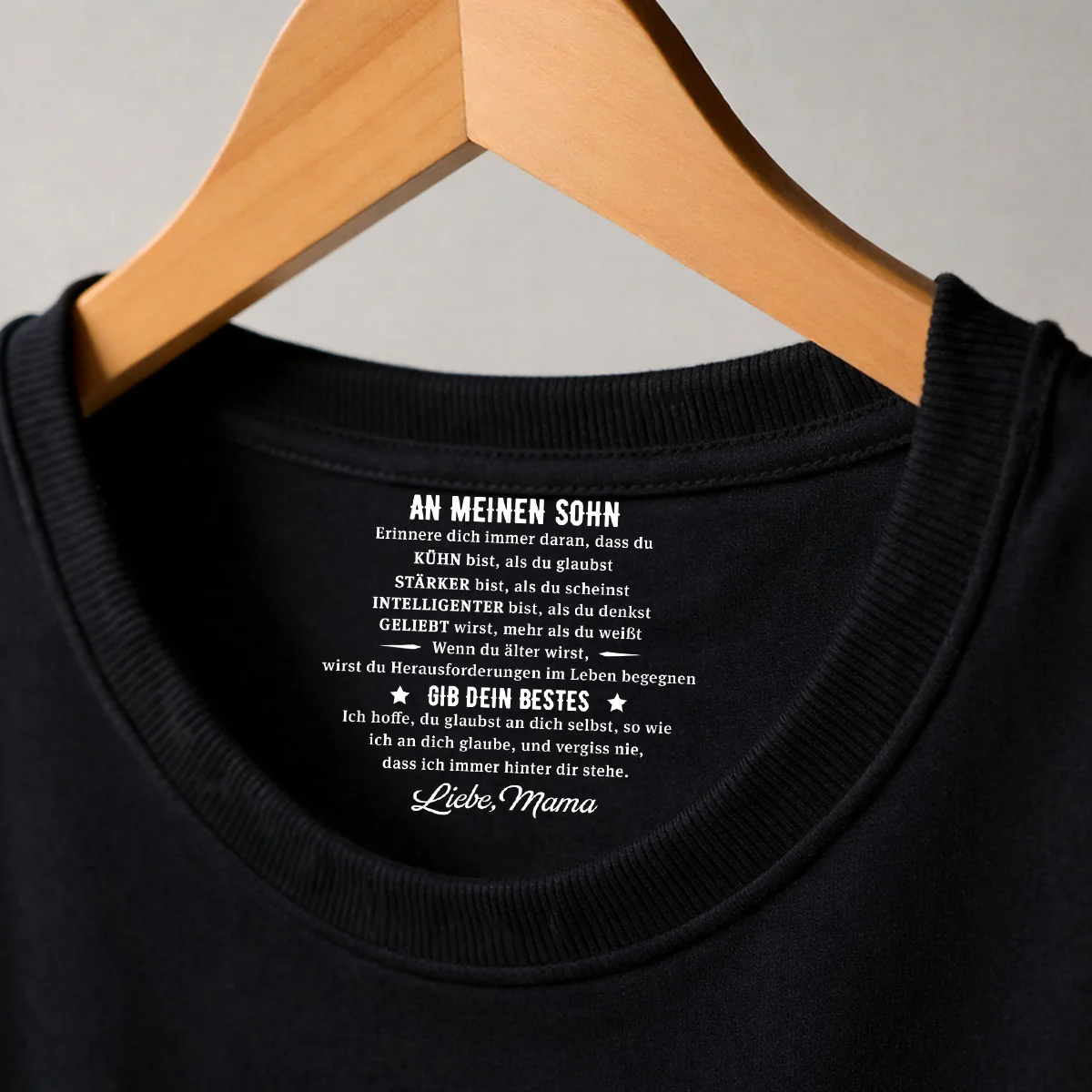 Gib Dein Bestes - Personalisiertes T-Shirt mit Innenhalsdruck - Image 3