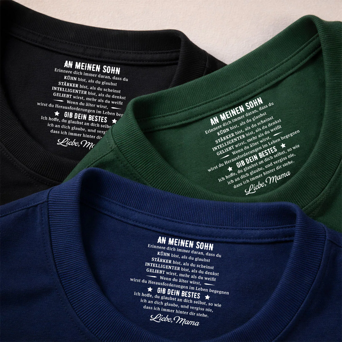 Gib Dein Bestes - Personalisiertes T-Shirt mit Innenhalsdruck - Image 4