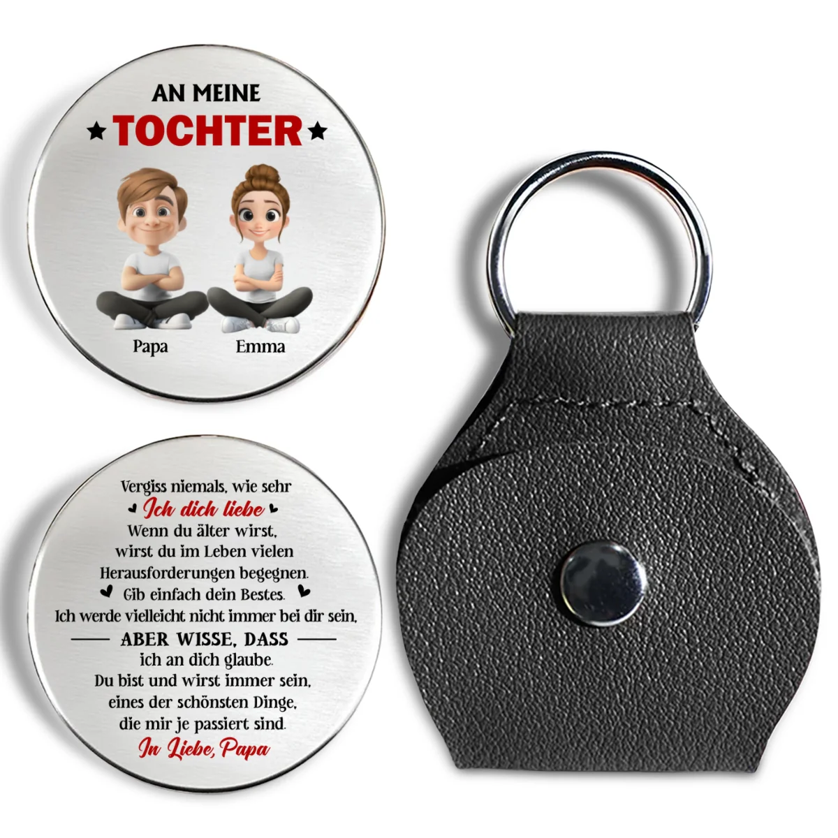 Gib Dein Bestes Tochter - Personalisierte Pocket Umarmung - Image 7