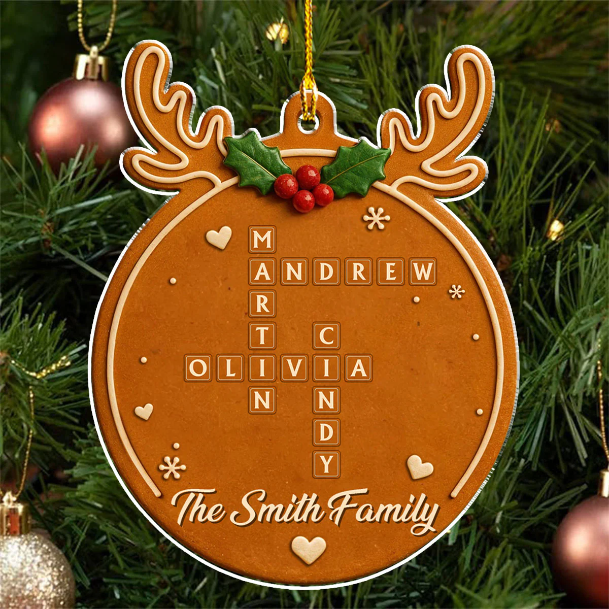 Ginger Bread - Personalized Custom Acrylic Ornament - Image 4