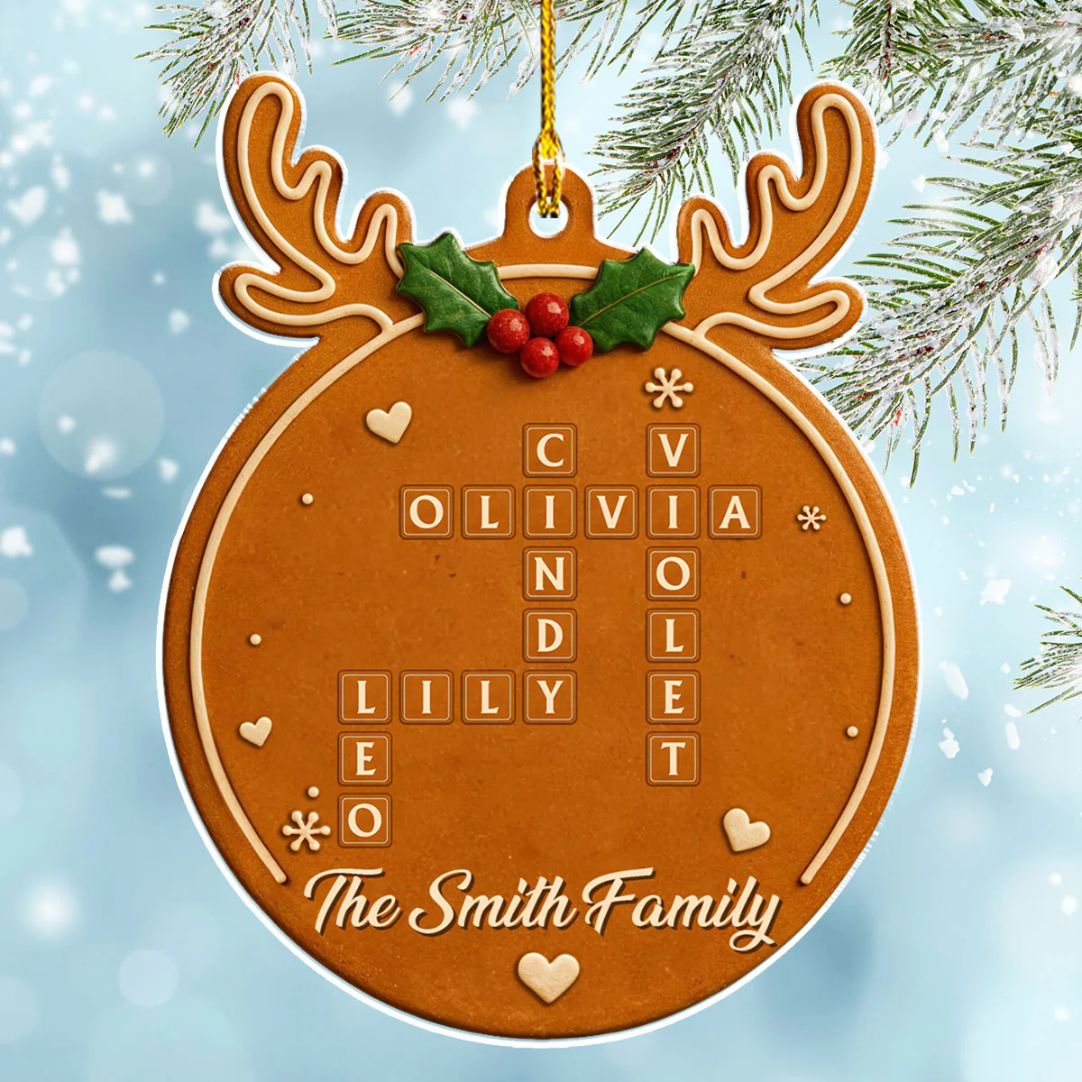 Ginger Bread - Personalized Custom Acrylic Ornament - Image 5