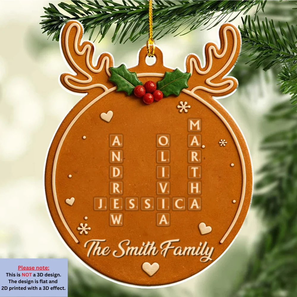 Ginger Bread - Personalized Custom Acrylic Ornament - Image 7