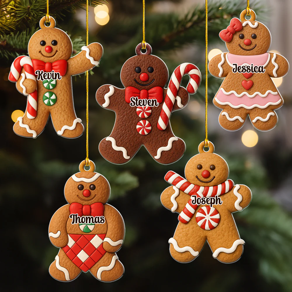 Gingerbread Cutie Crew - Personalized Custom Acrylic Ornament