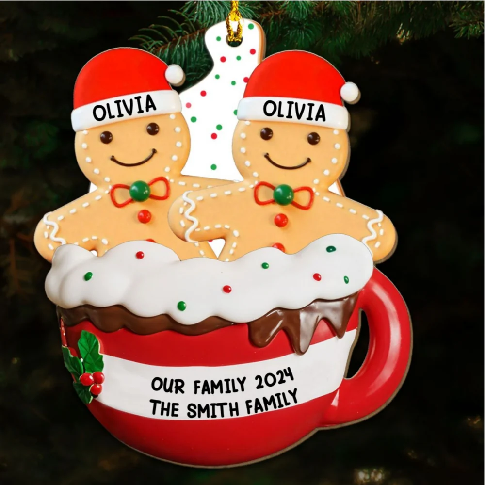 Gingerbread - Personalized Custom Wood Ornament - Image 5