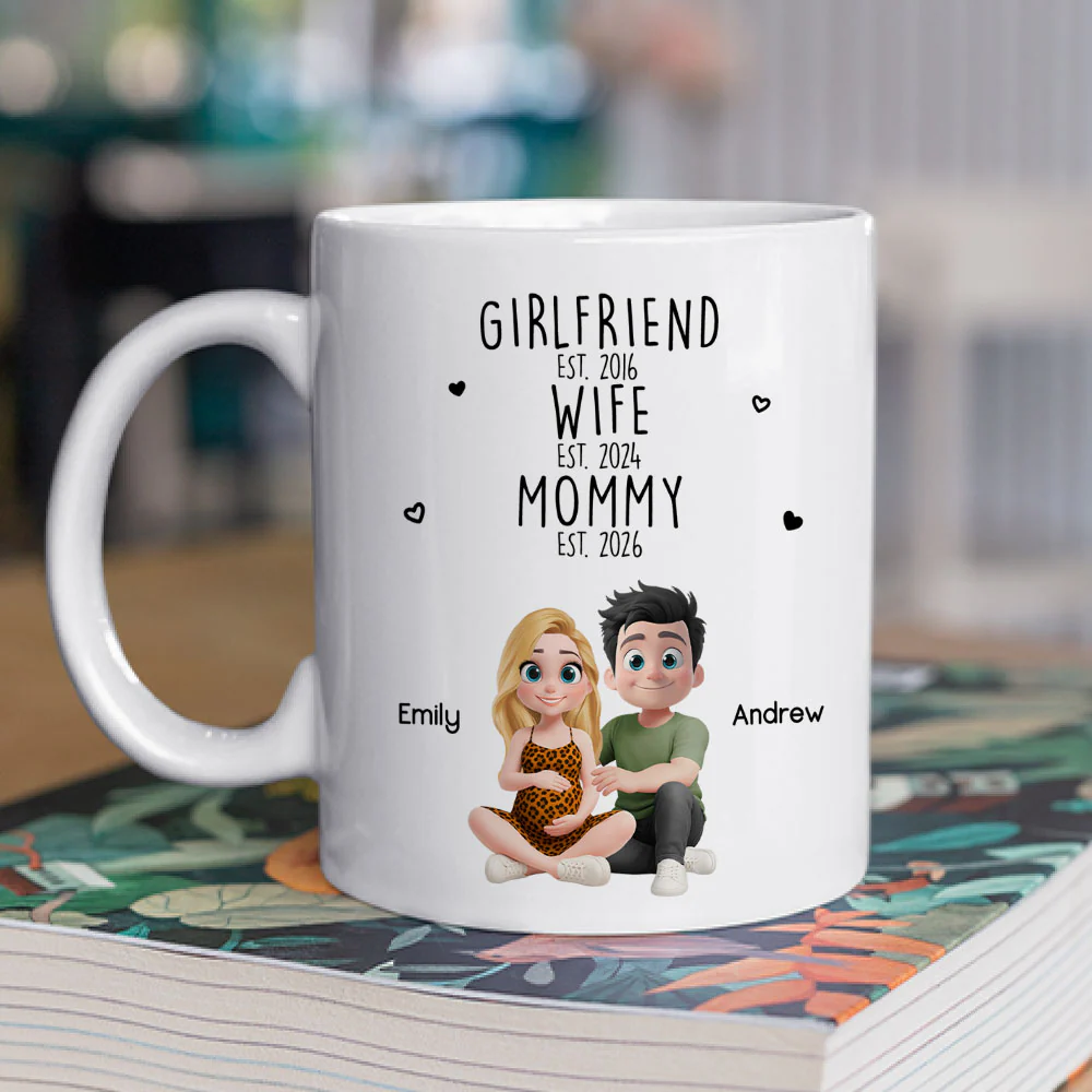 Girlfriend Wife Mommy - Personalized Custom Coffee Mug - Image 2