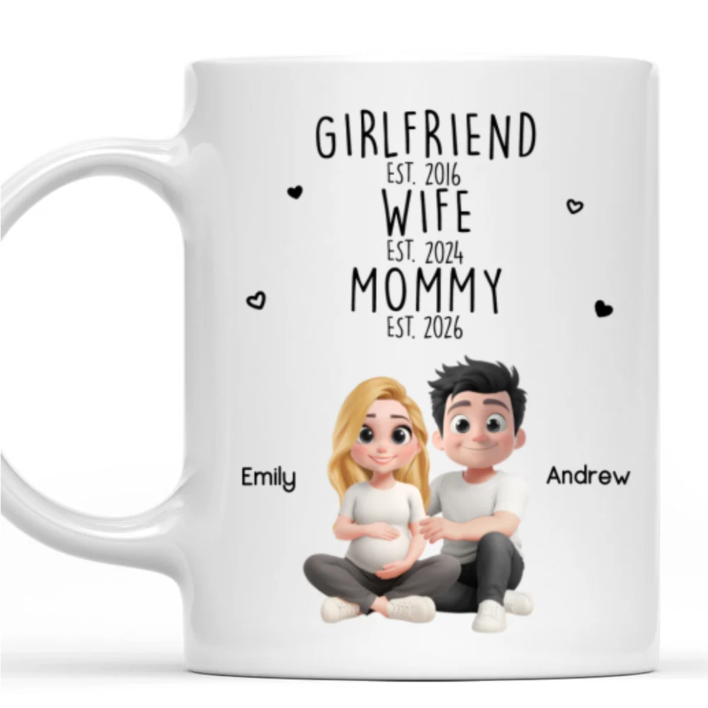 Girlfriend Wife Mommy - Personalized Custom Coffee Mug - Image 8