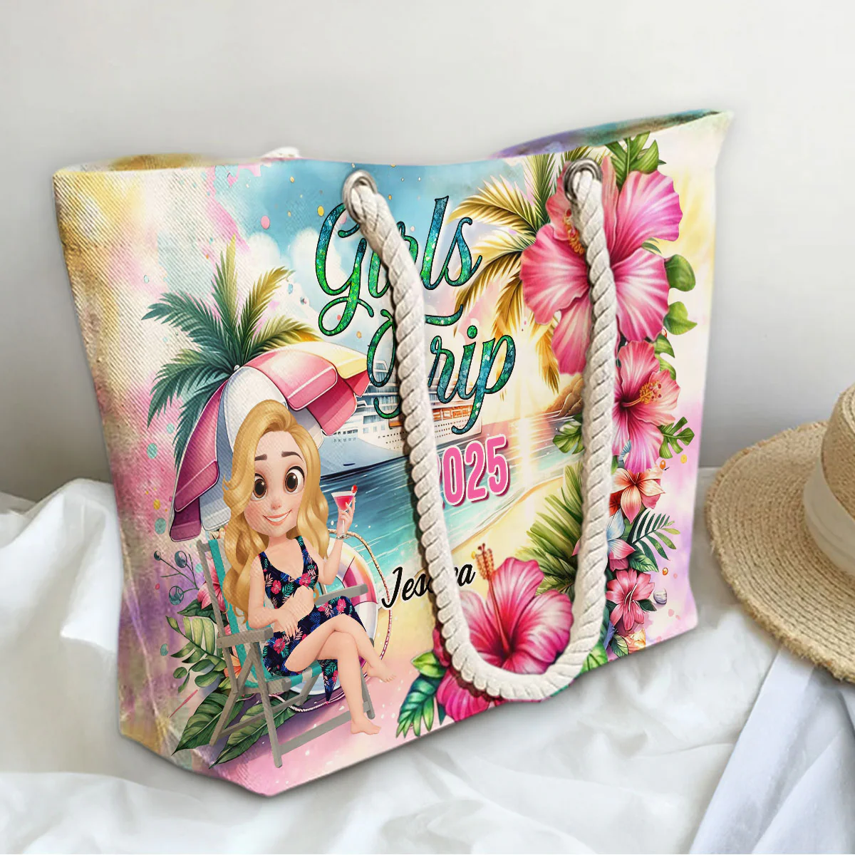 Girls Trip - Personalized Beach Bag - Image 4