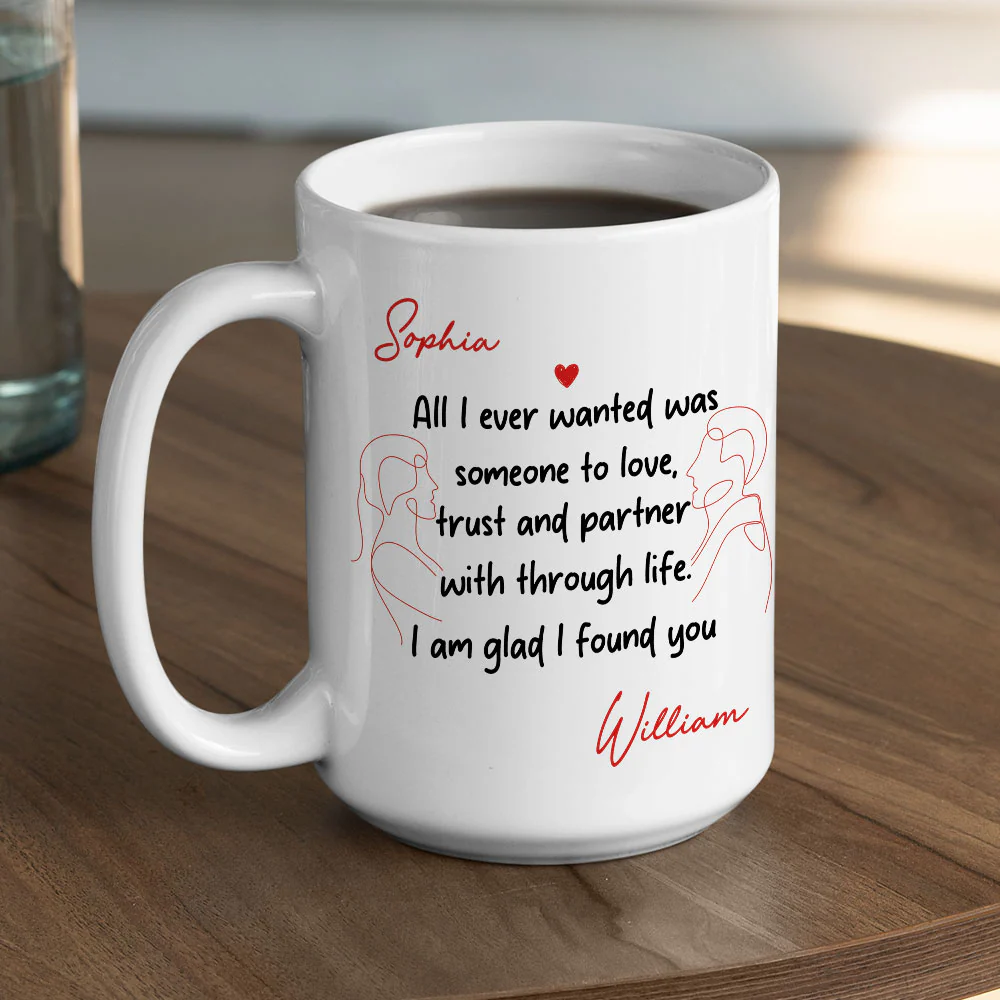 Glad To Find You - Personalized Custom Coffee Mug - Image 4