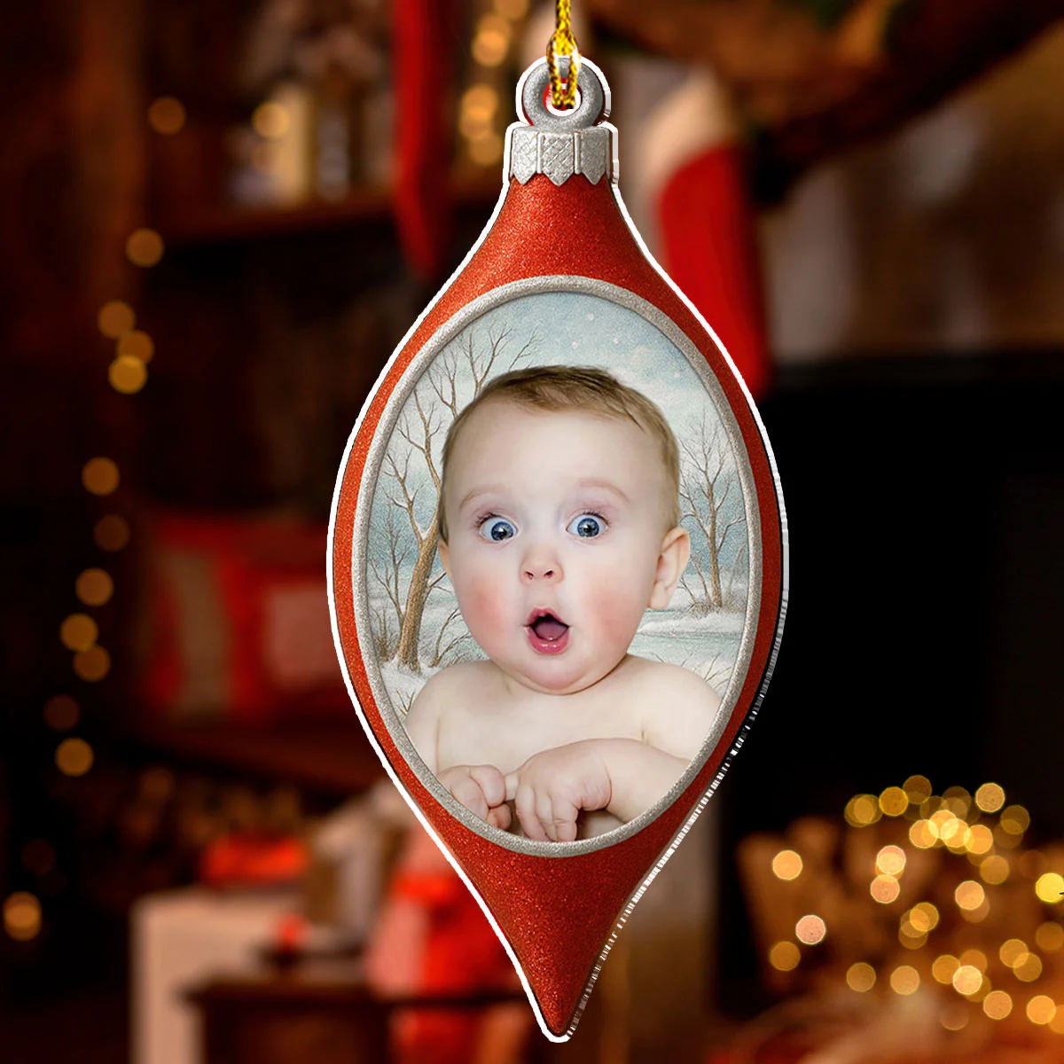 Glowing LED - Personalized Custom Acrylic Ornament - Image 4