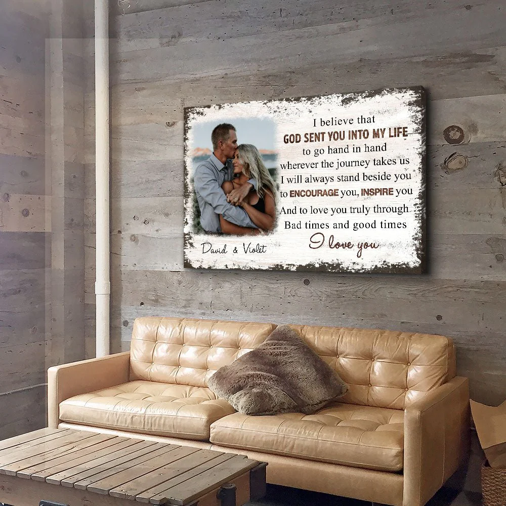 Go Hand In Hand - Personalized Custom Photo Canvas Print - Image 3