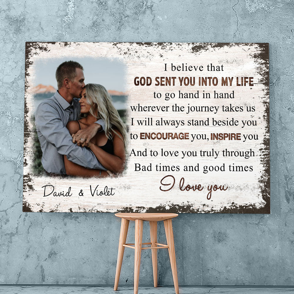Go Hand In Hand - Personalized Custom Photo Canvas Print - Image 6