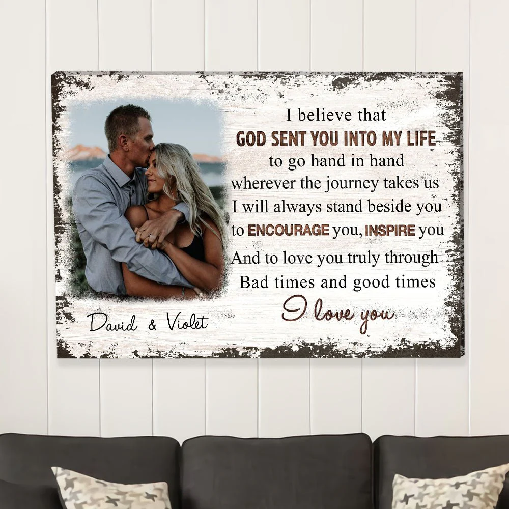 Go Hand In Hand - Personalized Custom Photo Canvas Print - Image 7