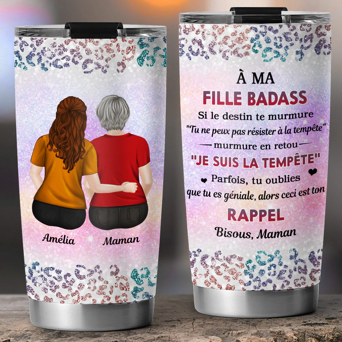 Gobelet Personnalisé - De Maman à Fille Qui Déchire - Image 2