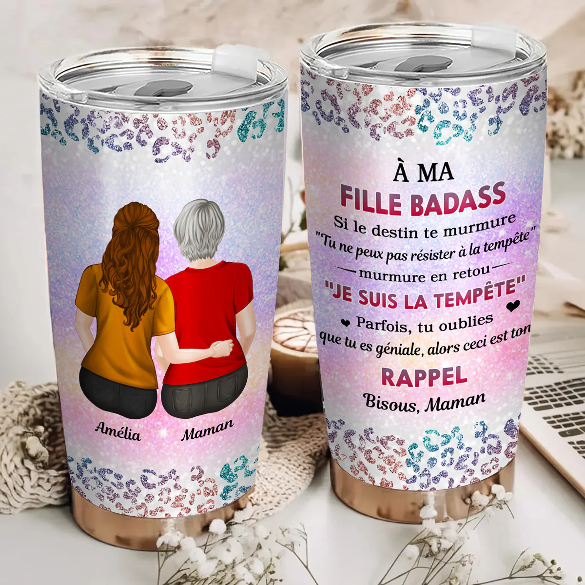 Gobelet Personnalisé - De Maman à Fille Qui Déchire - Image 4