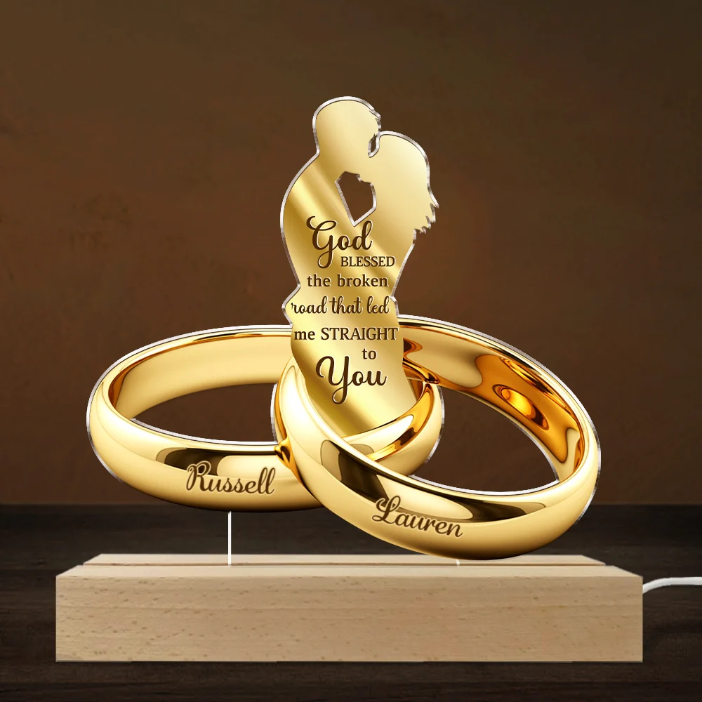 God Blessed The Broken Road - Personalized Custom LED Light - Image 5