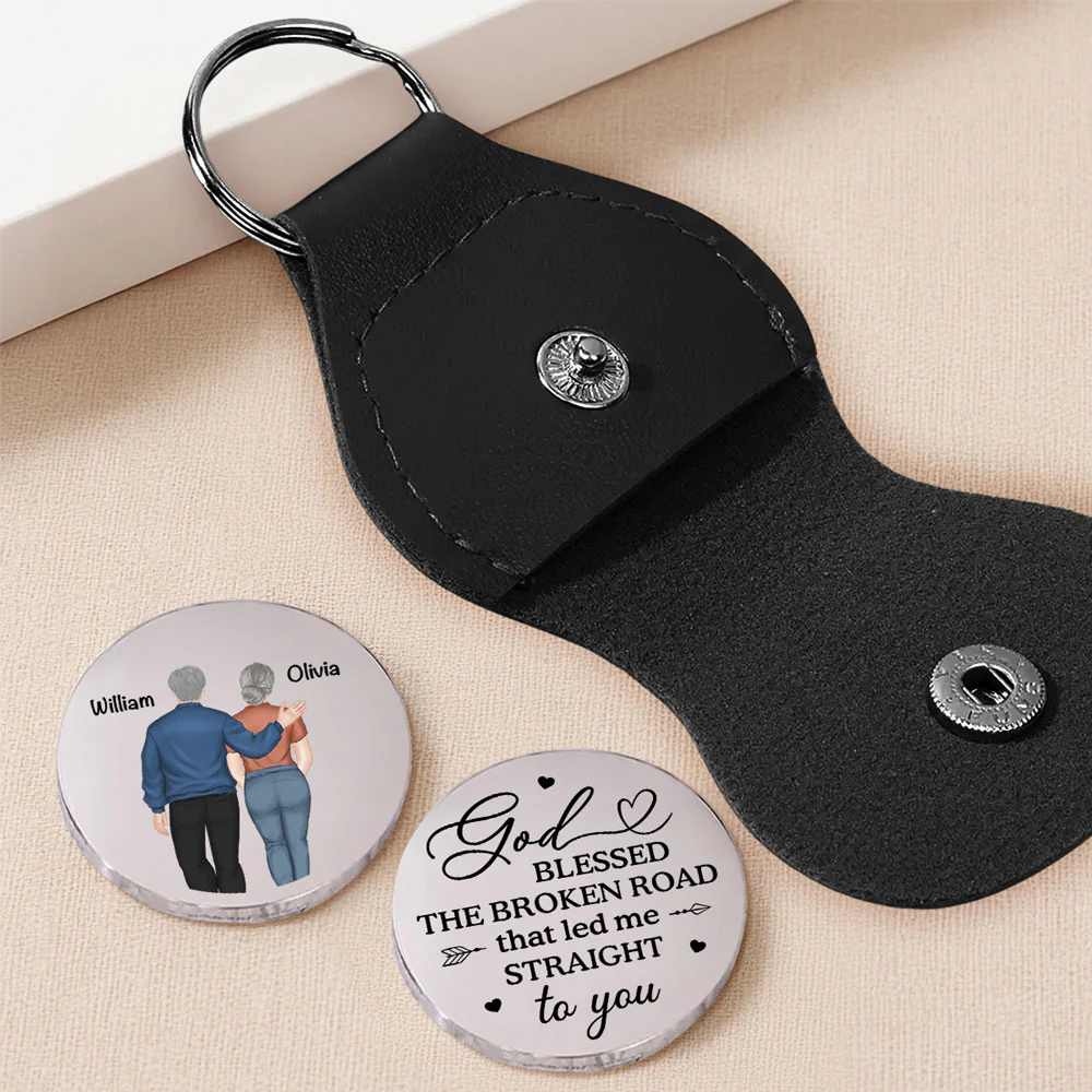 God Blessed The Broken Road - Personalized Custom Pocket Hug - Image 2