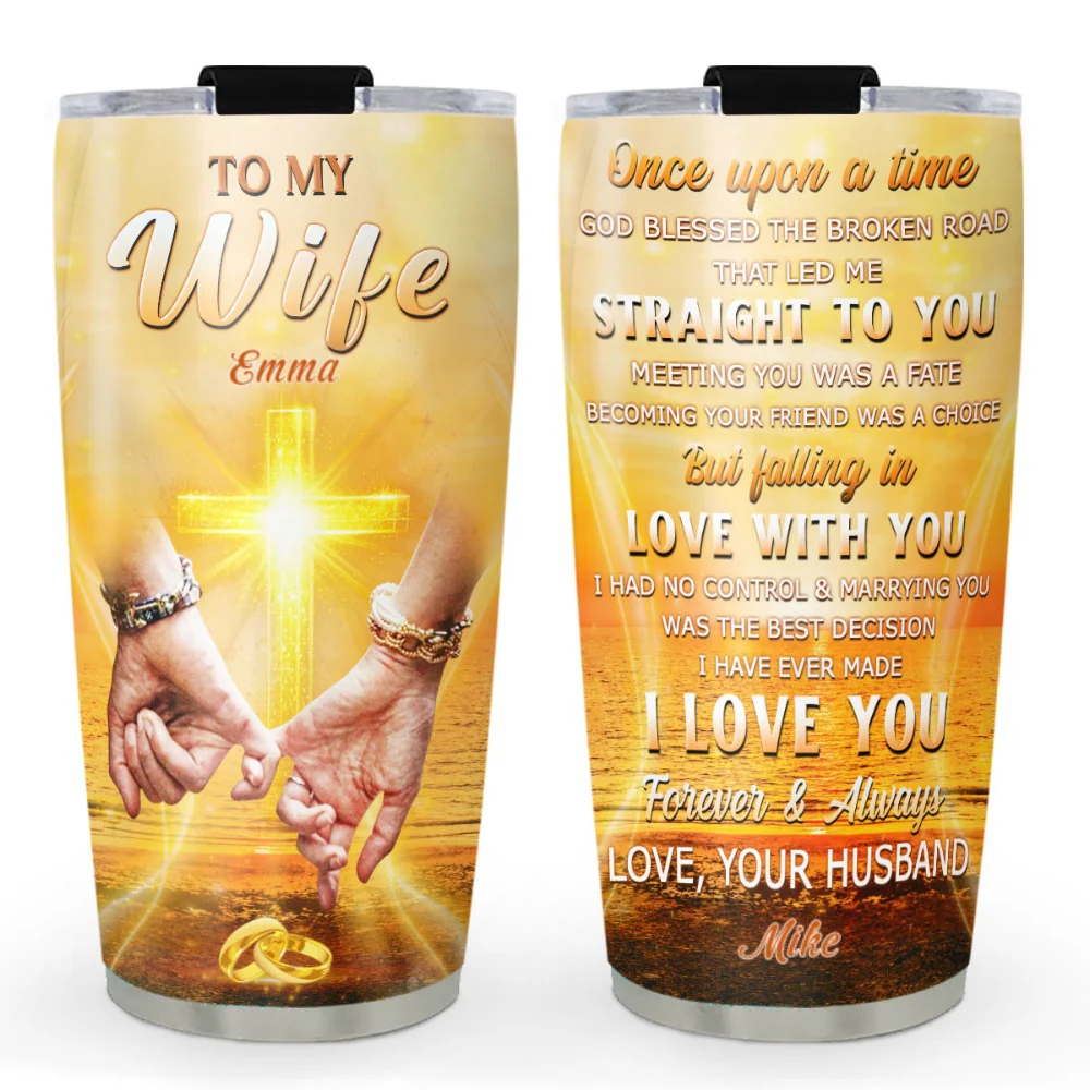 God Blessed You And Me - Personalized Custom Tumbler - Image 6