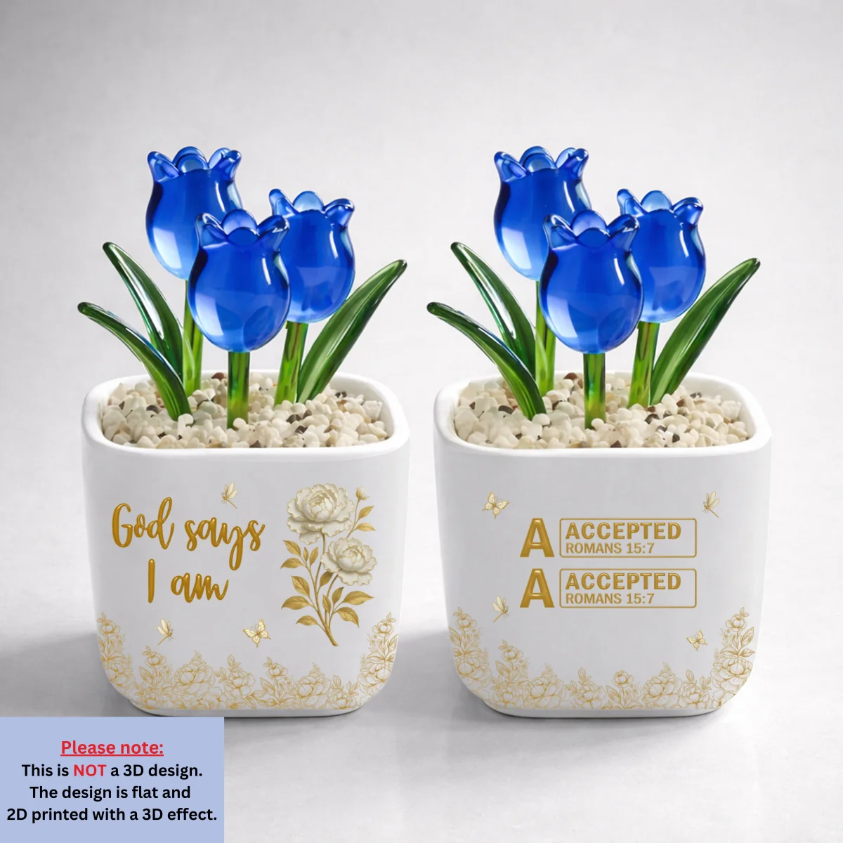 God Day I Am - Personalized Custom Glass Everlasting Tulips - Image 7