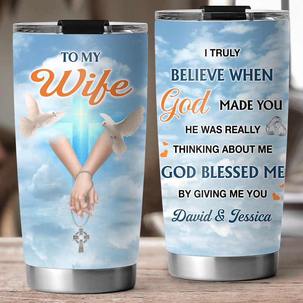 God Gave Me You - Personalized Custom Tumbler - Image 2