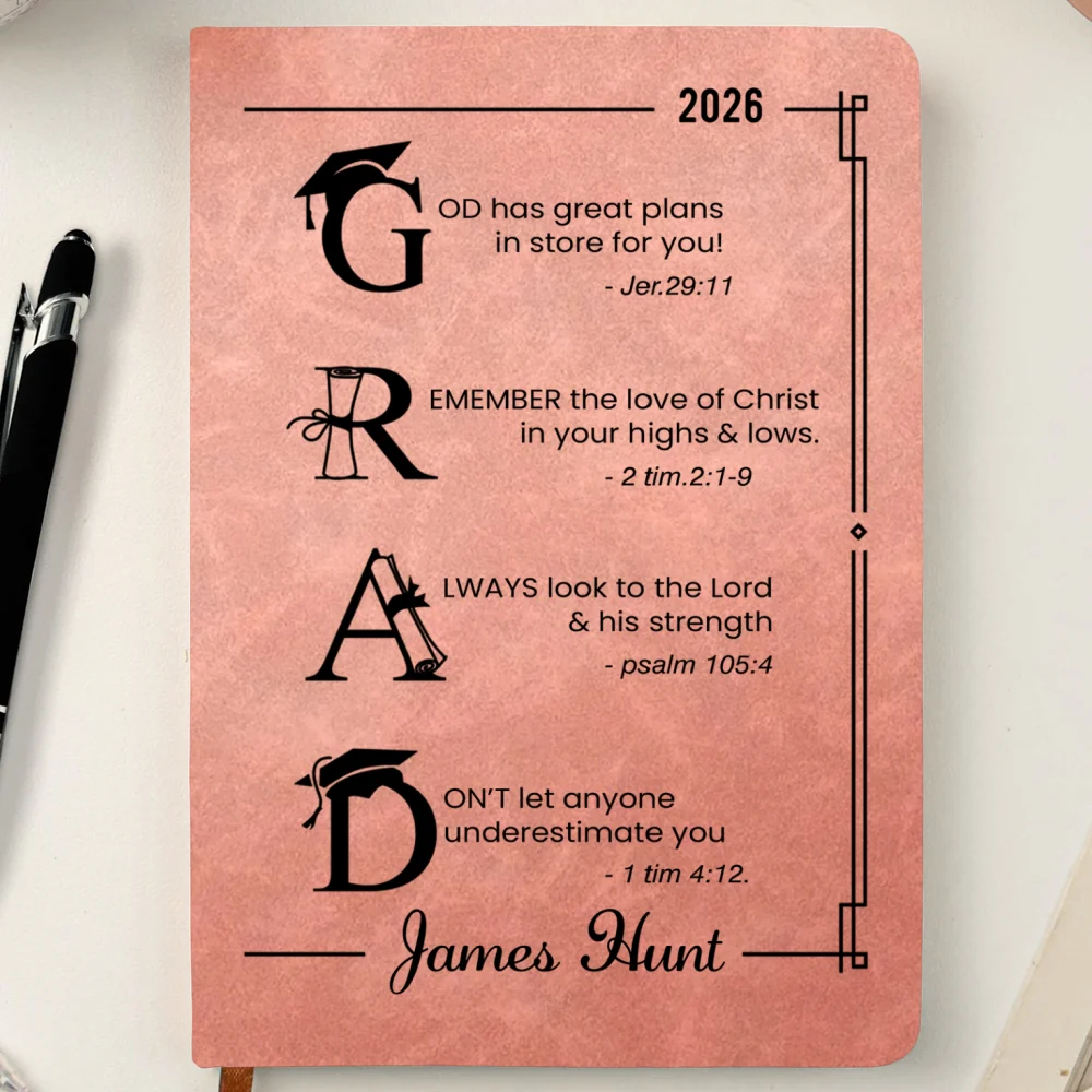 God Has Great Plans For You - Personalized Custom Leather Journal - Image 10