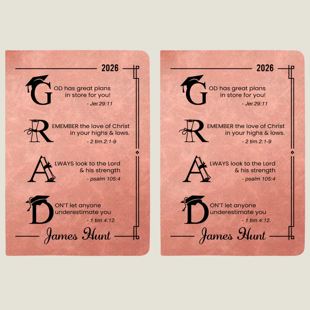 God Has Great Plans For You - Personalized Custom Leather Journal - Image 11