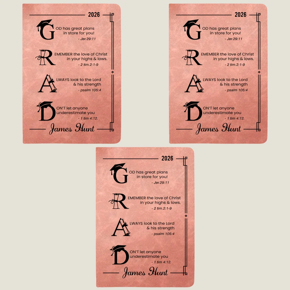 God Has Great Plans For You - Personalized Custom Leather Journal - Image 12