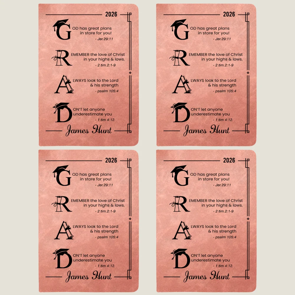 God Has Great Plans For You - Personalized Custom Leather Journal - Image 13