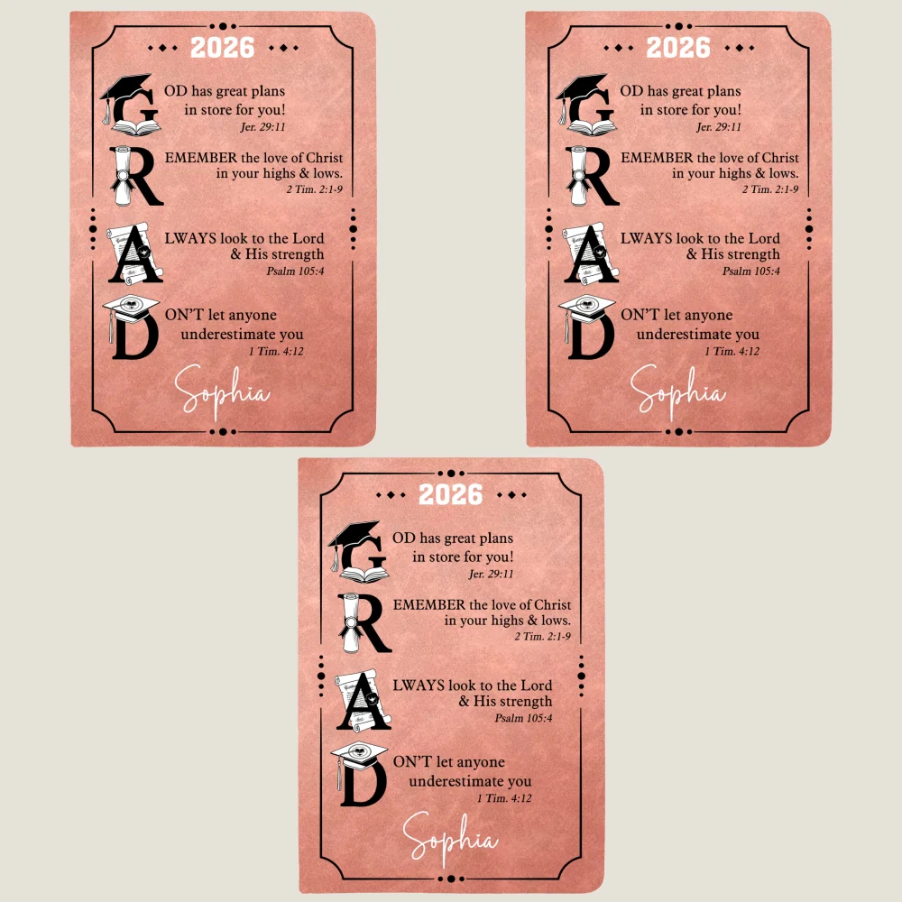 God Has Great Plans - Personalized Custom Leather Journal - Image 10